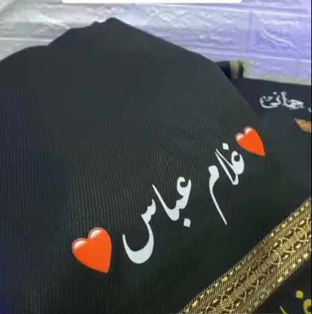 Custom Name Winter Shawls|Black 7