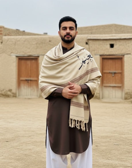 Custom Name Winter  Shawls|White 4