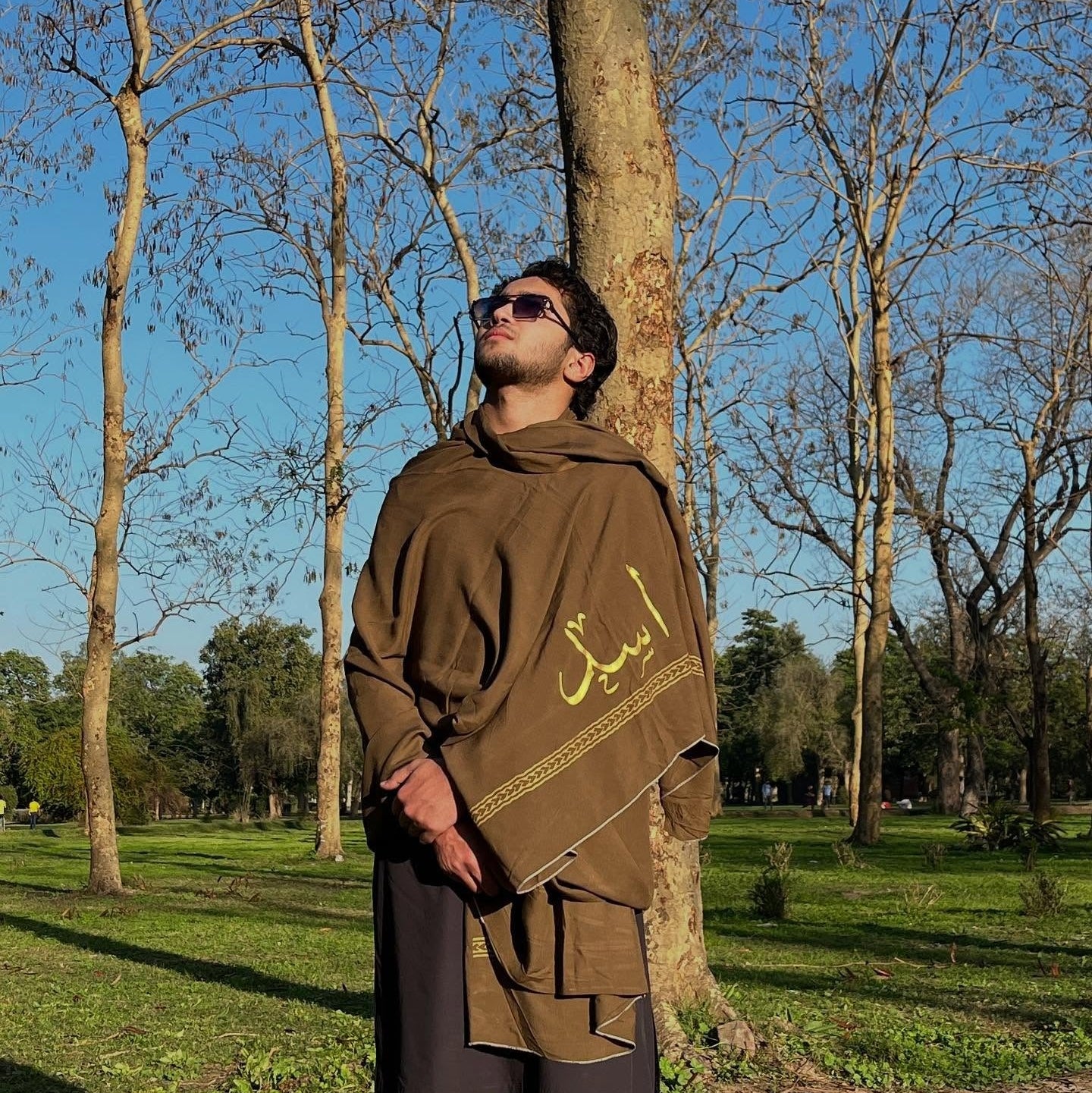 Custom Name Winter Shawls | Brown